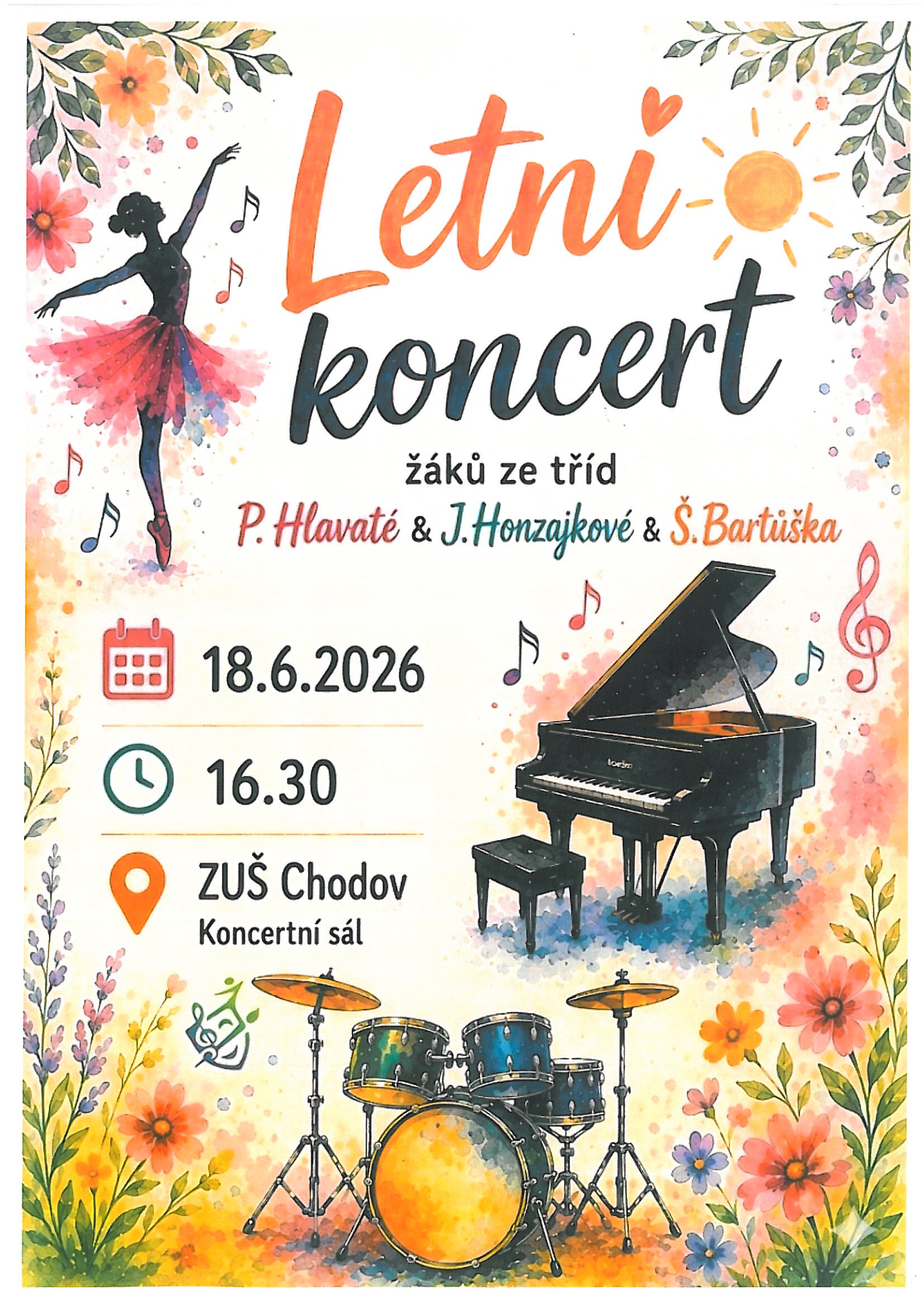 Letní koncert - P. Hlavaté & J. Honzajkové & Š. Bartůška szus-chodov26060814082